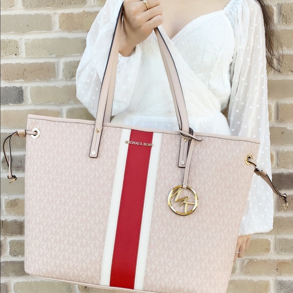 Michael Kors large tote pink trifold wallet set - Picture 4 of 7